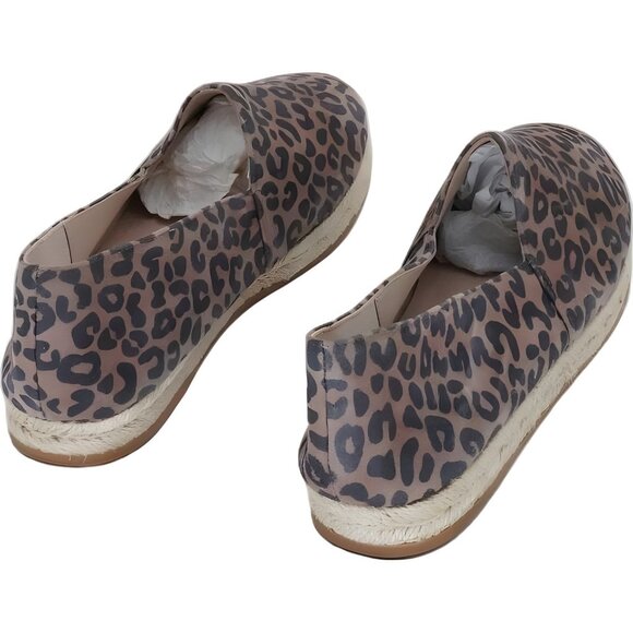 Stuart Weitzman Leopard Espadrilles Brown Tan Flat Loafer Women's US 6.5 - Picture 3 of 6